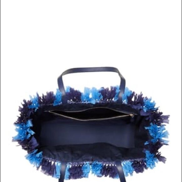 Kate Spade New York Sam Striped Straw Tote - Picture 3 of 5